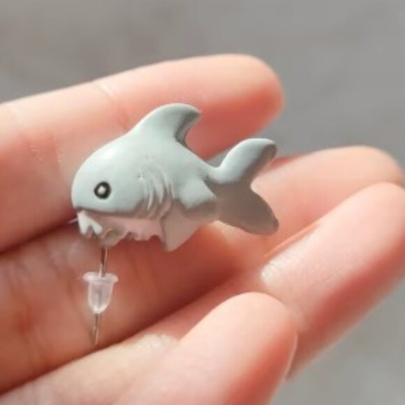 Brand New, Never Worn Cute Shark Earrings for the Beach - Picture 1 of 2